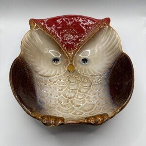 Vintage Ceramic Owl Serving Bowl